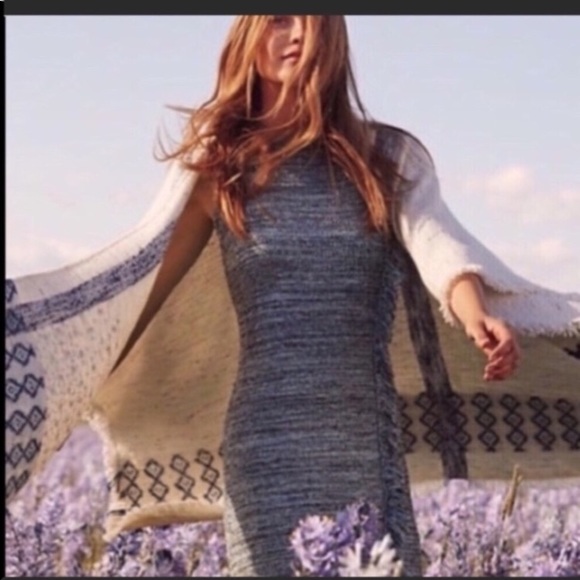 Horses Blue Fringe Sweater Dress XS - Picture 3 of 8